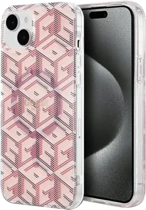 Funda Guess para iPhone 15 GUHMP15SHGCUSTGP - Pink
