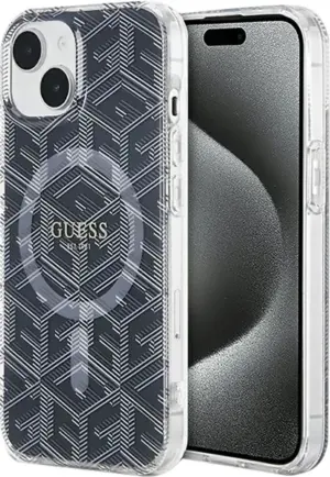 Funda Guess para iPhone 15 GUHMP15SHGCUSTGK - Grey