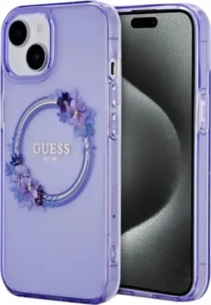 Funda Guess para iPhone 15 GUHMP15SHFWFCU - Purple