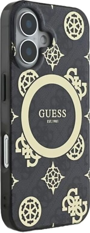 Funda Guess para iPhone 16 GUHMP16SH4PYEEK - Black/Gold