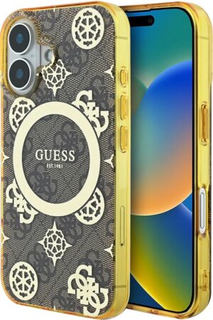 Funda Guess para iPhone 16 Plus GUHMP16MH4PYEEW - Brown/Gold