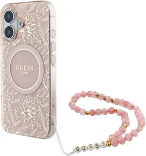 Funda con cordón Guess para iPhone 16 Plus  GUHMP16MHCPOFPP - Pink