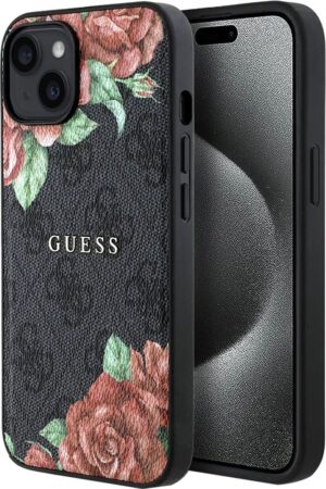 Funda Guess para iPhone 15 GUHMP15SP4ROPEMCK - Black