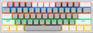 Teclado Gaming Redragon Fizz Rainbow K617-R Blanco/Gris (Ingles Alámbrico) Switch Azul