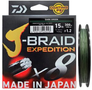 Tanza Multifilamento Daiwa J-Braid Expedition X8 0.16mm 15lb 300m