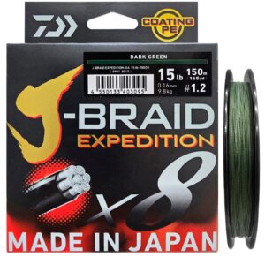 Tanza Multifilamento Daiwa J-Braid Expedition X8 0.16mm 15lb 150m