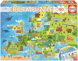 Rompe Cabezas Educa Puzzle Mapa de Europa - 18607 (150 Piezas)