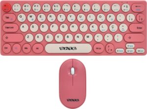Teclado y Mouse Inalámbrico Satellite AK-6061G Pink (Portugués)