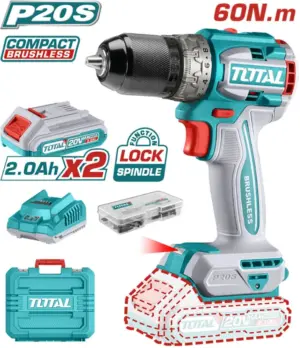Taladro Atornillador Total TDLI20602 20V (x2 Baterías) 220V-50/60Hz
