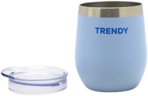 Guampa para Mate Trendy 16268B con tapa 280mL - Celeste
