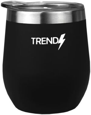 Guampa para Mate Trendy 16266B con tapa 280mL - Negro