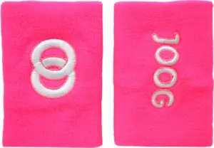 Muñequera Joog Logo/Joog Rosa/Blanco (1 par)