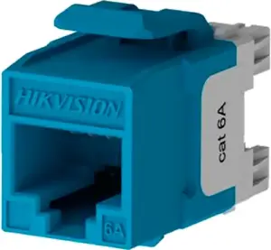 Conector Hikvision Keystone RJ45 Cat6a sin blindaje DS-1CK6AU18OT - Blue