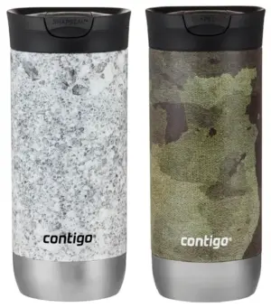 Kit Botella Térmica Contigo Snapseal 473mL - Licorice/ Textured Camo