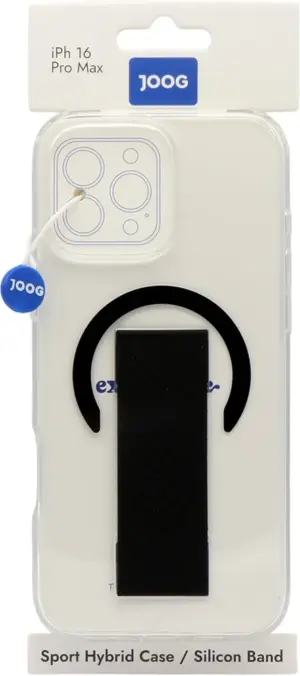 Funda Joog para iPhone 16 Pro Sport Hybrid/Silicon Band Clear/Black