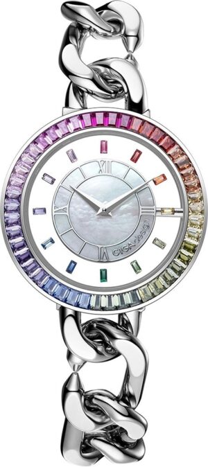 Reloj Femenino Ciga Design D022-SIRB-3SS Sparkle Collection Rainbow Bezel Quartz Watch