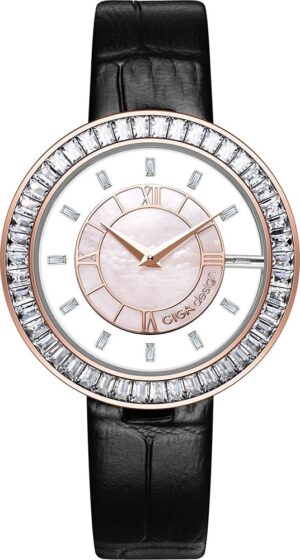 Reloj Femenino Ciga Design D022-REWH-1BK Sparkle Collection Quartz Watch Rose Gold