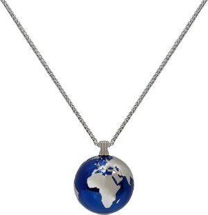 Cadena con colgante de Planeta Tierra Azul Ciga Design AC-A-U031