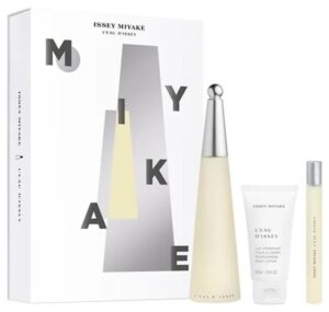 Kit Perfume Issey Miyake L'eau D'issey EDT 100mL+10mL+Body Lotion 50mL - Femenino
