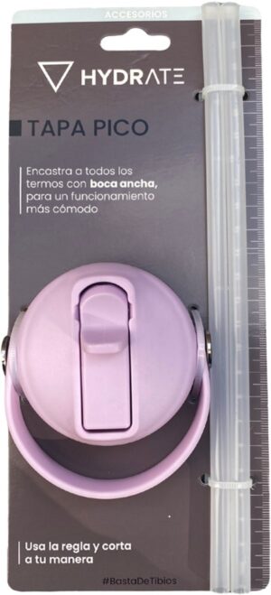 Tapa con Pico Boca Ancha Hydrate - Rosado Pastel