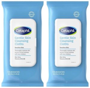 Kit Toallita Desmaquillante Cetaphil Gentle Skin Dry Cleansing Cloths (2 de 25 Unidades)
