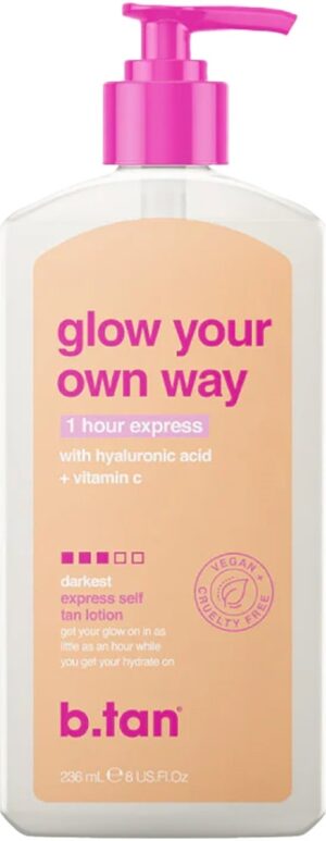 Loción Autobronceadora B.Tan Glow Your Own Way 1 Hour Express - 236mL