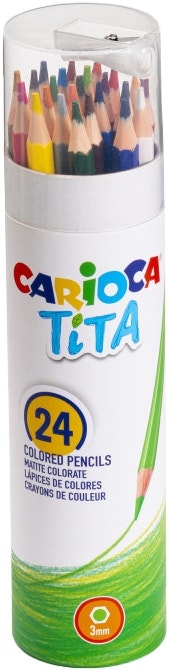 Lapis de Color Carioca Tita Mas Sacapuntas - 43341 (24 colores)