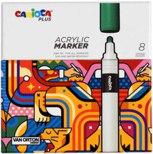 Marcador Carioca Plus Acrylic Marker - 45209 (8 colores)