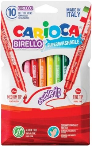 Marcador Carioca Birello Superwashable Doble Punta -  41438 (10 cores)