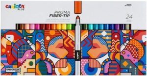 Marcador Carioca Plus Prisma Fiber - Tip - 445207 (24 cores)