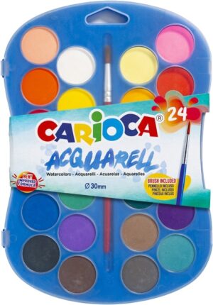 Aquarela Carioca Watercolor mas Pincel - 42405 (24 cores)