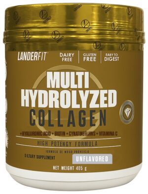 Colágeno Landerfit Multi Hydrolyzed Collagen Unflavored - 336g