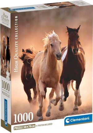 Rompecabeza Running Horses High Quality Collection Clementoni - 39771 (1000 pzs)