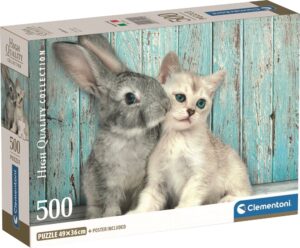 Rompecabeza Cat & Bunny High Quality Collection Clementoni - 35539 (500 pzs)