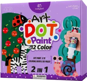 Kit de Pintura de Puntos Tookyland Art Dot Paint - LT146 (12 colores)