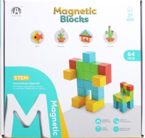 Cubos Magnéticos de Construcción Magnetic Blocks Chuang Huang - CH1233 (64 pzs)