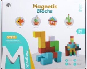 Cubos Magnéticos de Construcción Magnetic Blocks Chuang Huang - CH1234 (80 pzs)