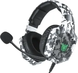 Auricular Gamer Onikuma K8 Hadset Alámbrico - Camuflado Blanco