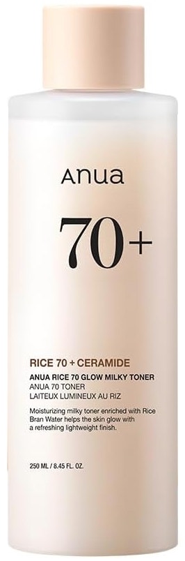 Tónico hidratante Anua Rice 70+Ceramide Glow Milky - 250mL