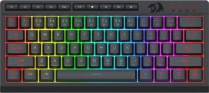Teclado Alámbrico Gaming Redragon Shiva 61 K522-RGB Negro (Inglés)