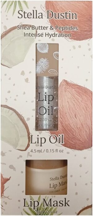 Kit de Stella Dustin Lip Oil + Lip Mask Coconut
