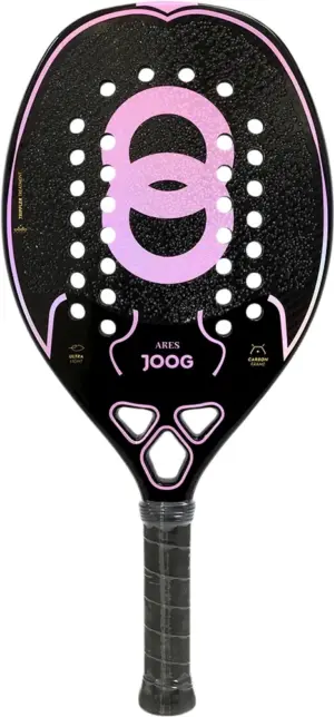 Raqueta de Beach Tennis Joog Ares 3K Pro Full Carbon EVA Pro Negro/Rosa