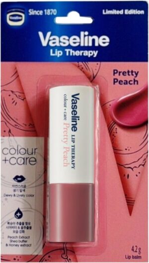 Bálsamo Labial Vaseline Lip Therapy Colour+Care Pretty Peach - 4.2g