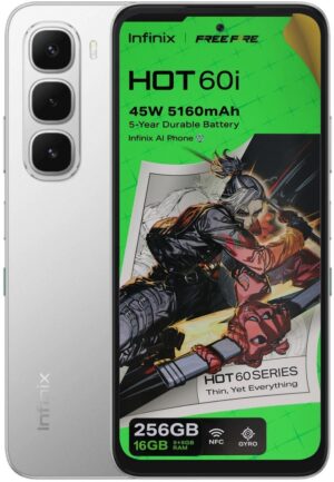 Smartphone Infinix Hot 60i LTE Dual Sim 6.70" 8GB Expansible/256GB Silver