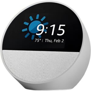 Speaker Amazon Echo Spot Alexa Smart 2024 con Reloj - Blanco
