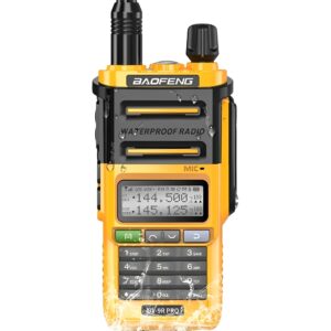Radio Comunicador Baofeng UV-9R Pro Dual Band 5W - Amarillo