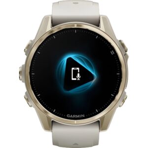 Reloj Smartwatch Garmin Fēnix 8 Sapphire 43 mm - Soft Gold/Beige Band (010-02903-10)