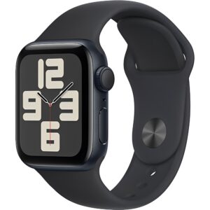 Apple Watch SE 2ª generación (2024) caja de aluminio en Midnight correa deportiva en color Midnight 40 mm M/L MXE93LL/A