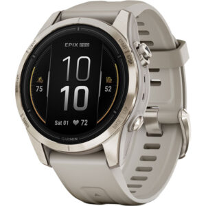 Reloj Smartwatch Garmin Epix Pro (Gen 2) Sapphire 42 mm - Soft Gold/Light Sand (010-02802-10)