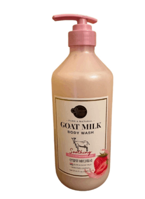 SHOWER MATE GOAT MILK BODY WASH 800ML- WITH STRAWBERRY